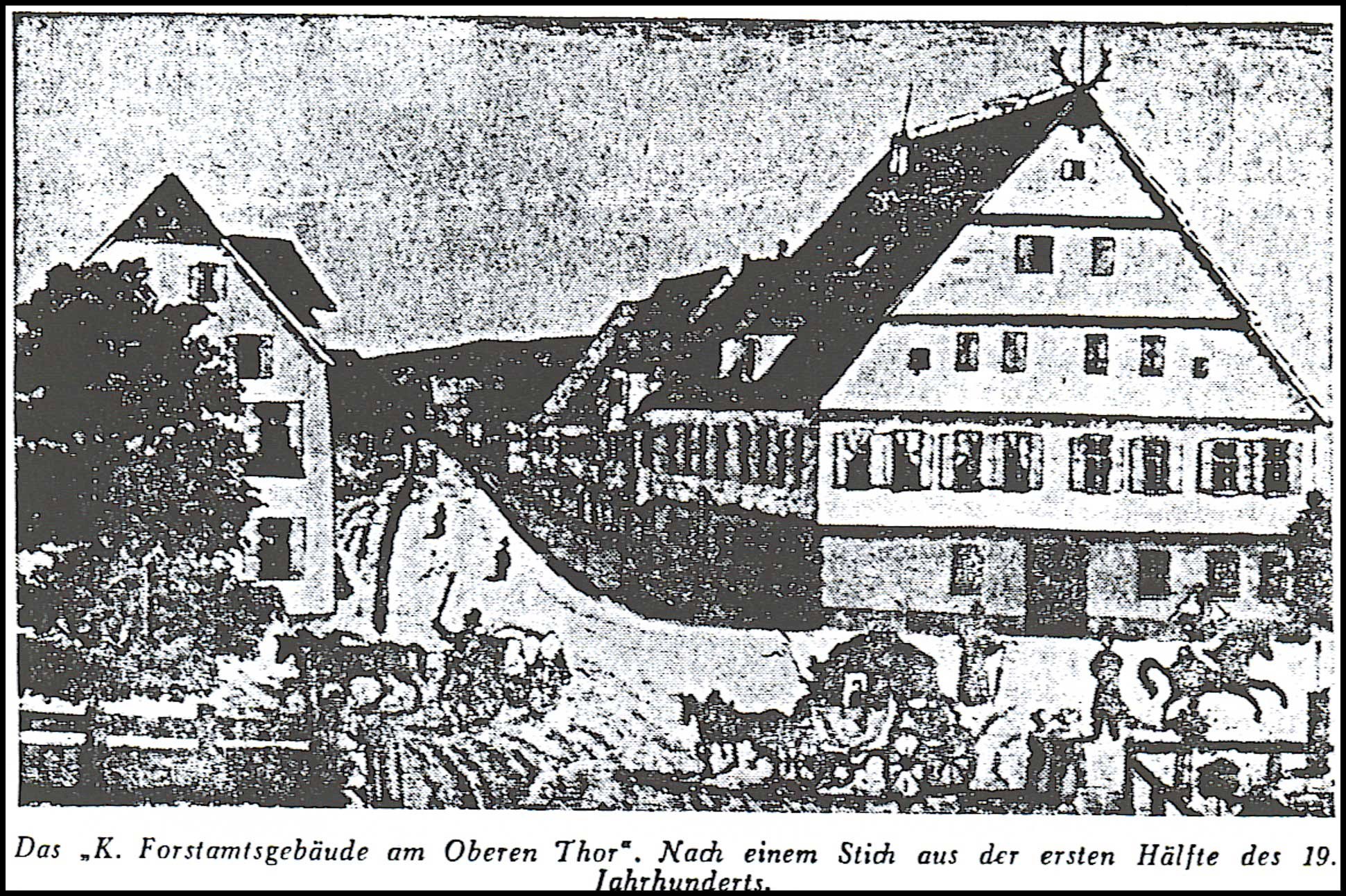 Das K. Forstamtsgebäude um 1850