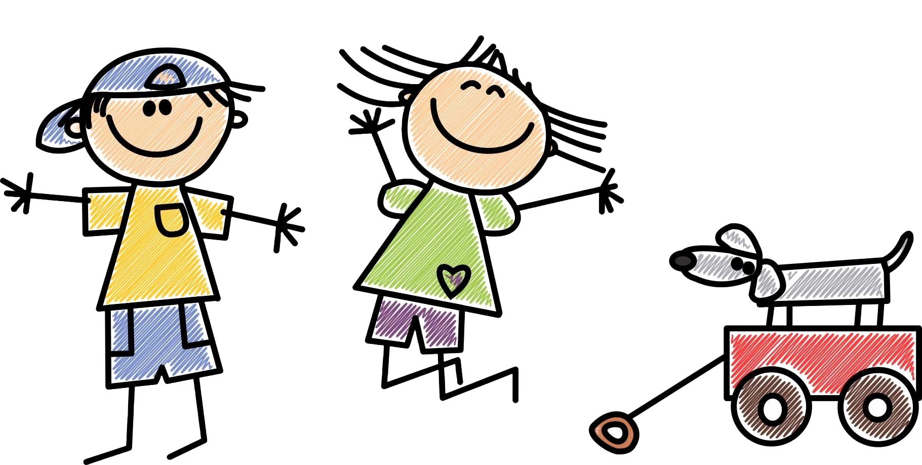 Happy children illustration